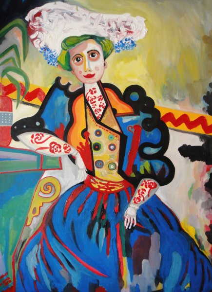 A Mulher by Amadeo De Souza-Cardoso - Hand-Painted Oil Painting Reproduction