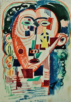 Litoral Head by Amadeo De Souza-Cardoso Oil Painting