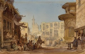 Marche au Caire by Amadeo Preziosi Oil Painting