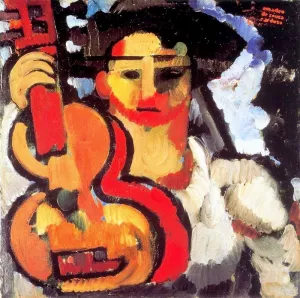 Cavaquinho painting by Amadeu De Sousa Cardoso