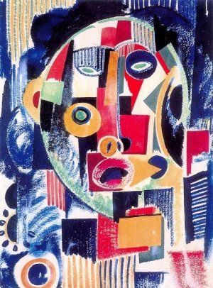 Continuities Symbolic Oil painting by Amadeu De Sousa Cardoso