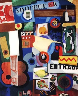 Entrada painting by Amadeu De Sousa Cardoso