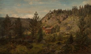 Aadal. Vinje, Telemark by Amaldus Nielsen Oil Painting
