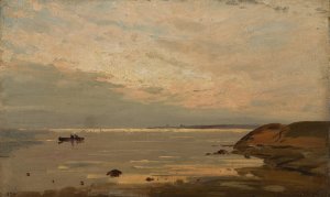 Aften ved Hvaler by Amaldus Nielsen Oil Painting