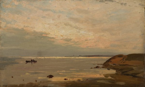 Aften ved Hvaler  by Amaldus Nielsen - Hand-Painted Oil Painting Reproduction