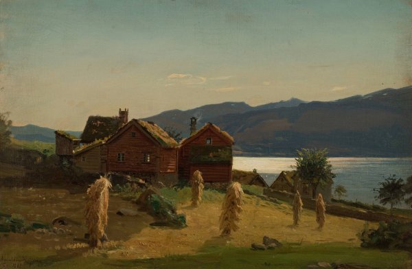 Bondestuer, Balestrand by Amaldus Nielsen - Hand-Painted Oil Painting Reproduction