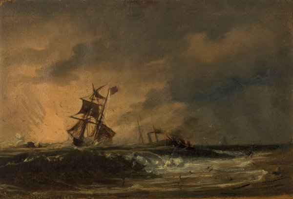 Den forste komposisjon  by Amaldus Nielsen - Hand-Painted Oil Painting Reproduction