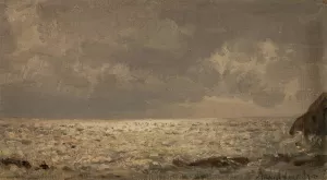 Drivende skyer by Amaldus Nielsen Oil Painting