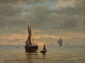 Efter hukommelsen by Amaldus Nielsen Oil Painting