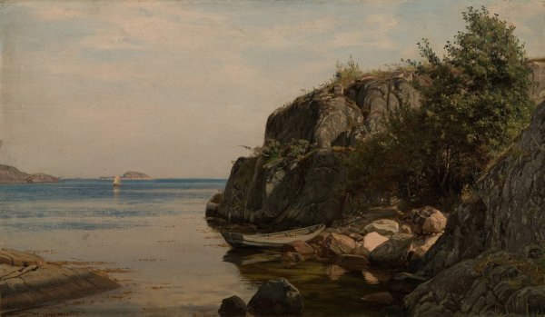 Main Product Photo of En holme  Painting by Amaldus Nielsen