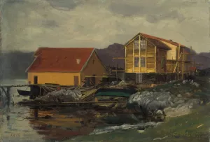 Etter osregn Oil painting by Amaldus Nielsen