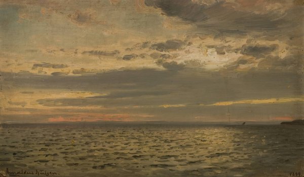 Ettermiddagsstemning  by Amaldus Nielsen - Hand-Painted Oil Painting Reproduction