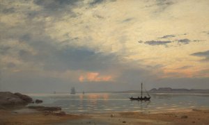 Evening at Hvaler by Amaldus Nielsen Oil Painting