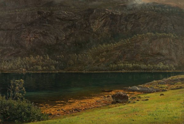 Main Product Photo of Fjellvegg,Teroen  Painting by Amaldus Nielsen