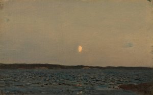 Fjordstudie Oil painting by Amaldus Nielsen