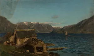Fra Djonne by Amaldus Nielsen Oil Painting