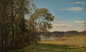 Fra Frognerkilen by Amaldus Nielsen Oil Painting