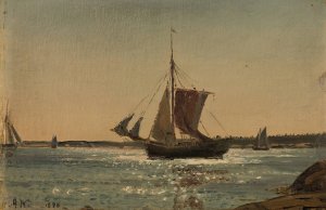 Fra Hvaler by Amaldus Nielsen Oil Painting