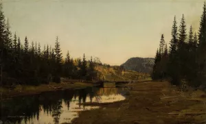 Fra Oklungen, Porsgrund by Amaldus Nielsen Oil Painting
