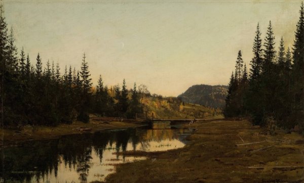 Main Product Photo of Fra Oklungen, Porsgrund  Painting by Amaldus Nielsen