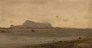 Fra Stavenes i Sondfjord Oil painting by Amaldus Nielsen