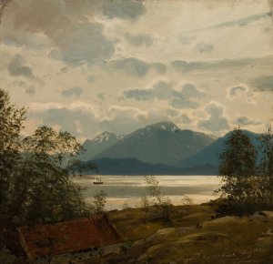 Fra Teroen, Bergen by Amaldus Nielsen Oil Painting