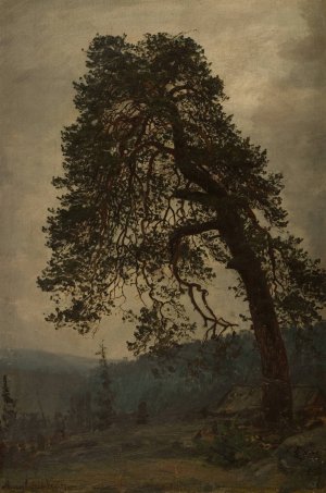Gammel gudbrandsdol by Amaldus Nielsen Oil Painting