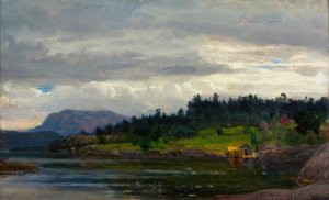 Gjermundshavn, Hardanger by Amaldus Nielsen Oil Painting