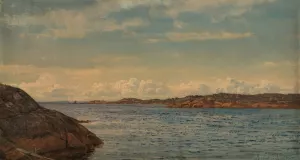 Godvaer, Hvaler by Amaldus Nielsen Oil Painting