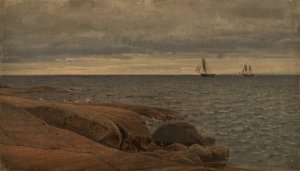 Gravaer, Hvaler by Amaldus Nielsen Oil Painting