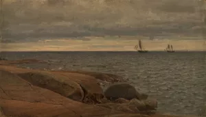 Gravaer, Hvaler by Amaldus Nielsen Oil Painting