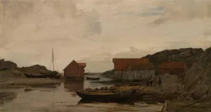 Gravaer, Skudesnes Oil painting by Amaldus Nielsen