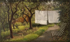 Havekrok by Amaldus Nielsen Oil Painting