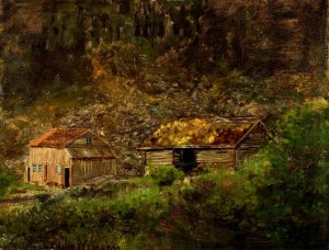 Holtet, Mandal by Amaldus Nielsen Oil Painting