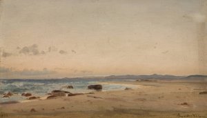 Jaerstrand by Amaldus Nielsen Oil Painting