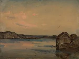 Kattehale, Lindesnes Oil painting by Amaldus Nielsen