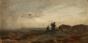 Kommer regn by Amaldus Nielsen Oil Painting