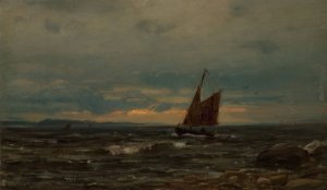 Losskoyte by Amaldus Nielsen Oil Painting