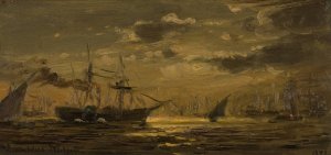 Maneskinn, Cadix red by Amaldus Nielsen Oil Painting