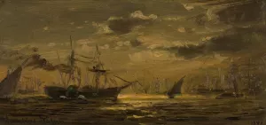 Maneskinn, Cadix red Oil painting by Amaldus Nielsen