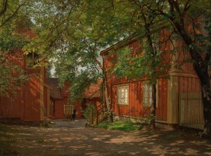 Morgen, Majorstuveien 8 by Amaldus Nielsen Oil Painting