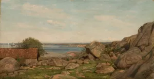 Morgenstemning, Hvaler Oil painting by Amaldus Nielsen