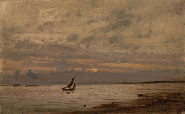 Mot aften  by Amaldus Nielsen - Hand-Painted Oil Painting Reproduction