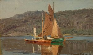 Notlag, Teroen by Amaldus Nielsen Oil Painting