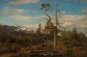 Overst i Setesdal by Amaldus Nielsen Oil Painting