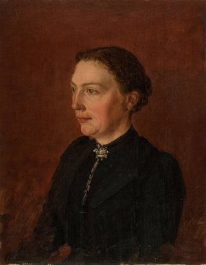 Portrett by Amaldus Nielsen Oil Painting