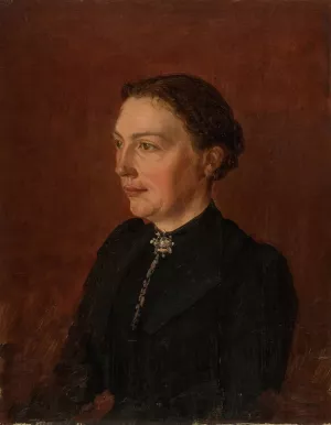 Portrett by Amaldus Nielsen Oil Painting