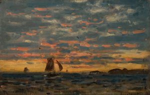 Skisse by Amaldus Nielsen Oil Painting