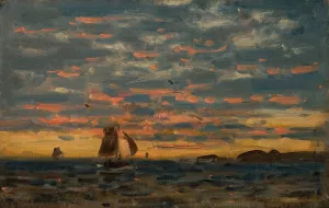 Skisse by Amaldus Nielsen Oil Painting