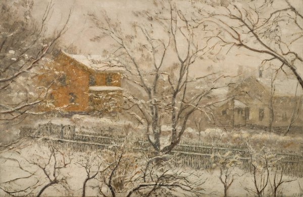 Sludd. Fra ateliervinduet  by Amaldus Nielsen - Hand-Painted Oil Painting Reproduction